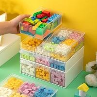 ราคา TidyTrove กล่องเก็บของบล็อคตัวต่อวางซ้อนกันได้พร้อมลิ้นชักใสและแผ่นกั้นแบบปรับได้ | ความจุขนาดใหญ่เป็นมิตรกับเด็กกันลื่น (28838294310)
