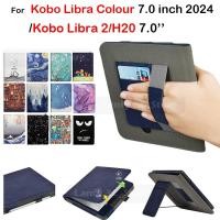 ราคา มือถือ Ereader ผ้าสไตล์ E-book สําหรับ Kobo Libra Colour 7.0 2024 ฝาครอบ Kobo Libra2 H20 7.0 นิ้ว 2021 N418 E-Reader กรณี Hand hold (28168800314)