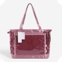 ราคา ญี่ปุ่น Wego ริบบิ้นปวดกระเป๋า 2024 ใหม่ขนาดใหญ่ความจุการ์ตูน Pain Handheld Tote กระเป๋าโปร่งใส 2 ม (29116133939)