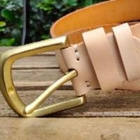 ราคา หัวทองเหลืองแท้ เข็มขัดหนังแท้ รุ่นหนังฟอกฝาด ขนาด36มม. เข็มขัดหนังชาย เข็มขัดหัวทองเหลือง (4905806439)