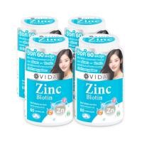 ราคา [Double Set] VIDA ZINC BIOTIN 60 Capsules 4 Jar.(วีด้า ซิงค์ ไบโอติน 60 แคปซูล 4 กระปุก ) (29906611989)