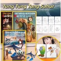 ราคา สมุดสเก็ตช์ภาพ Tung Tung Tung Sahur สมุดระบายสีและวาดภาพกราฟฟิตี้ จินตนาการ หนังสือวาดภาพสำหรับเด็ก (40309384099)