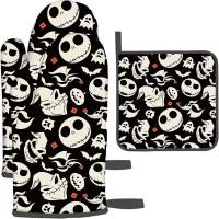 ราคา Halloween Oven Mitts and Pot Holders Sets Christmas Kitchen Heat Resistant Non-Slip Oven Gloves for Safe BBQ Cooking Bak (24952070648)