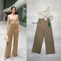 ราคา จั้มสูทขายาวสีทูโทน จั้มสูทไปงาน งานป้าย Swan (28530588154)