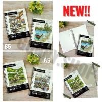 ราคา Renaissance สมุดสเก็ตซ์ เนื้อเรียบ สันห่วง สมุดวาดภาพ Sketch Book ขนาด B5/ A4 100GSM. 50SH (จำนวน 1 เล่ม) **คละลาย (12942359770)