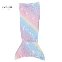 ราคา เด็กหางนางเงือกผ้าห่มเรืองแสงผ้าห่มมืดนุ่มสบายหางนางเงือกผ้าห่มสําหรับเด็กออกแบบส่องสว่างผิวตุ๊กตาขนแกะที่สมบูรณ์แบบเด็กวัยหัดเ (28619550578)
