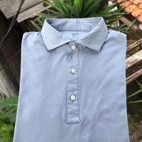 ราคา เสื้อโปโล Uniqlo AIRism Baby Blue (M) (26723048676)