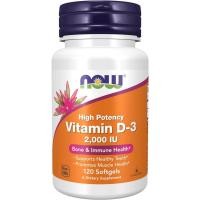 ราคา [EXP 05/2027] วิตามินดี Now Foods High Potency Vitamin D-3 50 mcg (2,000 IU) 120 Softgels (20995610979)