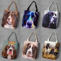 ราคา กลุ่มลู✨กระเป๋าช้อปปิ้ง Spaniel ภาษาอังกฤษ Springer Spaniel ภาษาอังกฤษ Springer Spaniel กระเป๋าสะพายกระเป๋าผ้าใบนักเรียน (43562480001)