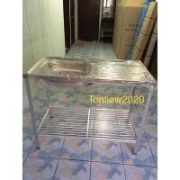 ราคา อ่างซิงค์ล้างจาน หน้าสแตนเลส 1เมตร(612) (13324413764)