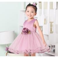 ราคา พร้อมส่งชุดกระโปรงเด็กผู้หญิงใส่ออกงาน ชุดราตรีเด็กหญิงสีชมพูกะปิ (28152147610)