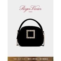 ราคา [Phase 24 Free Rest] Roger Vivier/RV Female Bag Viv Ladybug Diamond Buckle Velvet Clutch (44255433821)