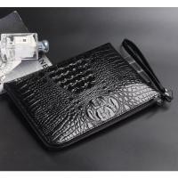 ราคา กระเป๋าคลัช กระเป๋าถือออกงาน สะพาย สีดำ ลายหนังจระเข้ สุดหรู TUE01 พร้อมส่ง (18591106323)