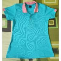 ราคา เสื้อโปโลสีเขียวมิ้น สีเขียวอมฟ้า คอปกสีชมพู มือสอง ไซส์M (27637155510)