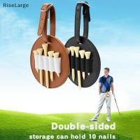 ราคา [RiseLarge] Leather Golf Tees Holder With Belt Clip Golfs Tee Carrier Portable Golf Tees Storage Bags Golfs Training Equipment new (28184568198)