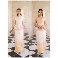 ราคา #ชุดไทยประยุกต์ ชุดไทยทำบุญ# (9803378137)