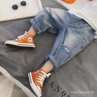 ราคา กางเกงยีนขายาว แบบบาง ขนาดเล็ก ระดับไฮเอนด์ แฟชั่นฤดูร้อน สําหรับเด็ก (19891230214)