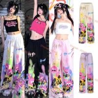 ราคา พร้อมส่ง 2694 กางเกง y2k กางเกงขายาวผู้หญิง คาร์โกพิมพ์ลายการ์ตูนน่ารัก (22454990629)