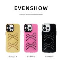 ราคา [พร้อมส่ง] EVENSHOW Case เคสโทรศัพท์ Bowknot Rhinestone Phone Case with SWAROVSKI โซ่ TPU Material Case For iphone 13/14/15/16 Pro Max (28331296858)