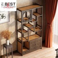 ราคา ชั้นวางโบราณไม้เนื้อแข็งตู้โชว์ตู้ชาในห้องรับแขก Duobaoge ชั้นวางโบราณสไตล์จีนชั้นวางไวน์ชั้นวางอเนกประสงค์ R4GA (22577577070)