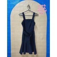 ราคา A36 เดรสสายเดี่ยวดำ กำมะหยี่ มือสอง (26663915592)