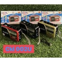 ราคา วิทยุ CKML รุ่น 002 U ( 3 / SD Card / USB ) เครื่องเสียง มีแบตเตอรี่ในตัว มีไฟฉาย ไฟ 220V มีช่องใส่แบต (12645953062)
