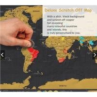 ราคา Scratch Map - Deluxe Edition Size L แผนที่โลก แบบขูดได้ บันทึกการเดินทาง (6865891573)