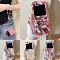 ราคา Wave Edge Bracelet Soft Case Samsung Galaxy Z Flip 6 Z Flip 5 Flip 4/3 Wave Frame Casing สายรัดข้อมือ Soft TPU กันกระแทกฝาหลัง Samsung Flip6 Flip5 (26654671533)