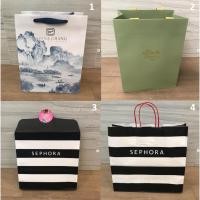ราคา ถุงกระดาษ ถุง แบรนด์ DONNA CHANG , Mandarin Oriental , SEPHORA ของแท้ มาจาก shop ถุงใส่ของ ถุงเครื่องสำอาง ใส่ของขวัญ (5486182221)