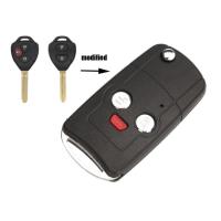 ราคา กรอบรีโมทสำหรับ Toyota รุ่น Vigo Altis Fortuner Yaris รีโมท 3 ปุ่ม ก้านกุญแจพับเก็บในตัว (1209272878)