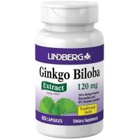 ราคา Lindberg Ginkgo Biloba Extract 120 mg. (60Capsules) สารสกัดใบแปะก๊วย ☘️ (22542934434)