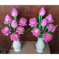 ราคา ดอกไม้ดินปั้น ดอกบัวไหว้พระ บัวหลวง 7 ดอก ขนาดใหญ่ กว้าง 12" สูง 16 นิ้ว (7836325820)