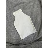 ราคา เสื้อไหมพรม คอเต่า แขนเว้า สีขาว (✌️) (22788451941)