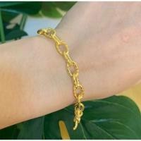 ราคา ข้อมือลายโซ่ฝรั่งตัดลาย 2สลึง (20184724549)