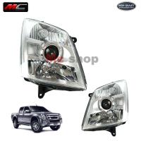 ราคา ไฟหน้า Dmax ดีแม็ก ปี 2009- 2011 Isuzu รุ่นโปรเจคเตอร์ ไฟมุมสีขาว อีซูซุ ดีแมก * โปรเจคเตอร์ มุมขาว TH (26189075277)