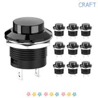 ราคา CRAFT Momentary สวิตช์ปุ่มกด, AC 250V / 3A AC 125V /6A ไม่มีล็อค, สวิตช์กลม Balck Cap Mini (44413269101)