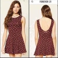 ราคา ชุดเดรสสั้นForever21 เว้าหลัง size s สีน้ำตาลแดง (1760041025)