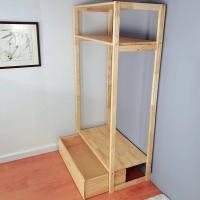 ราคา ของใหม่ - ตู้เสื้อผ้าไม้ยางพาราแท้ 100% (43504594937)