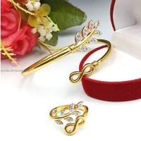 ราคา DIDGO2 k227ชุดกำไลข้อ + แหวน *ฟรีไซส์** งานสวยเหมือนจริง ไม่แพ้ ไม่คัน (20877321134)