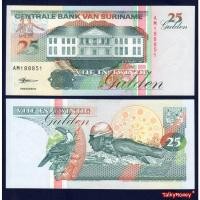 ราคา ธนบัตร ซูรินัม Suriname 25 กิลเดอร์ ปี 1998 P-138 นกเงือกทูแคน สภาพใหม่เอี่ยม 100% UNC สำหรับสะสมที่ระลึก (20688998002)