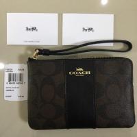 ราคา กระเป๋าคล้องมือ Coach สีน้ำตาลเข้ม ของแท้ อุปกรณ์ครบ (5300025048)