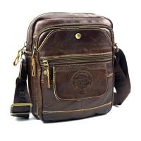 ราคา Chinatown Leather กระเป๋าสะพายหนังแท้ ผู้ชาย สีน้ำตาล แนวตั้ง BREN (26329019403)