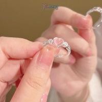 ราคา ร้านค้าไทยแหวนลายหัวใจพลอยสีชมพูน่ารักเกาหลีแฟชั่นเสน่ห์หรูหราประดับเพชรละเอียดอ่อนเครื่องประดับสำหรับผู้หญิง.COD (21783102599)