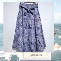 ราคา กระโปรงทรงเอผ้าฝ้ายลายเขียนเทียนโบราณ (24475107793)