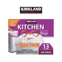 ราคา Kirkland Signature Flex-Tech ถุงขยะในครัวสีขาวพร้อมสายรัดขนาด 60.9x68.5ซม. 200ใบ จากอเมริกา/ถุงดำ/ถุงขยะ (27583268150)