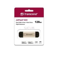 ราคา Transcend JetFlash 930C Flash Drive 128GB: USB Type-A and Type-C :รับประกัน 5ปี-TS128GJF930C (13845510855)
