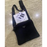 ราคา Prada messenger bag ของแท้ สองซิป พราด้า ปราด้า กระเป๋าแบรนด์เนม มือสอง สะพายข้าง ผู้ชาย (22790080506)