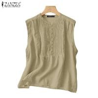 ราคา ZANZEA เสื้อกล้ามแขน короткиеคอกลม สไตล์เกาหลีสำหรับผู้หญิง (43562011237)