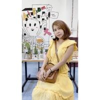 ราคา เดรสผ้าลูกไม้สีเหลืองงานป้าย (3951622755)