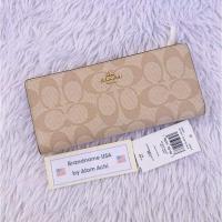 Coach C3549 Slim Wallet In Signature Canvas กระเป๋าสตางค์